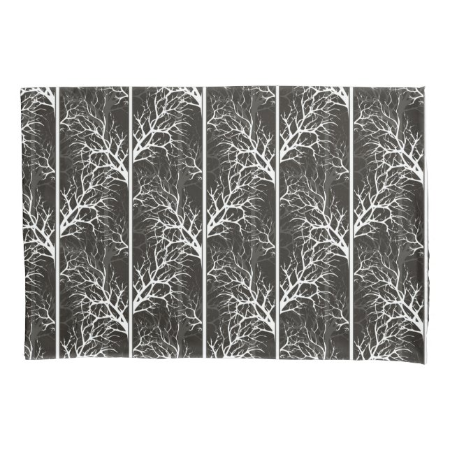 Black and white abstract pillowcase (Front)