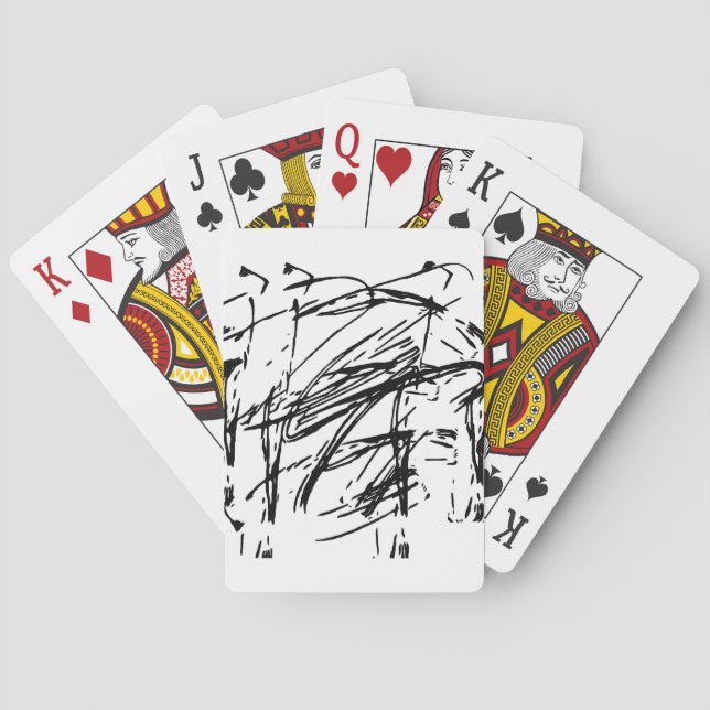 Black and white abstract playing cards (Back)