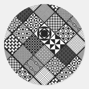 Black and White Abstract Stickers