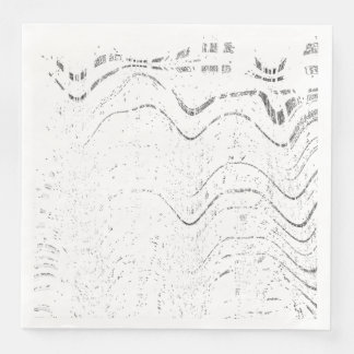 Black And White Abstract Swirl Rustic Wedding Napkin