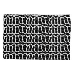 Black and White Abstract Wavy Line Pattern Seamles Pillowcase