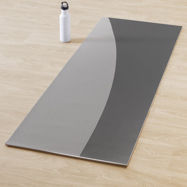 Black and White Abstract Yoga Mat (In Situ)