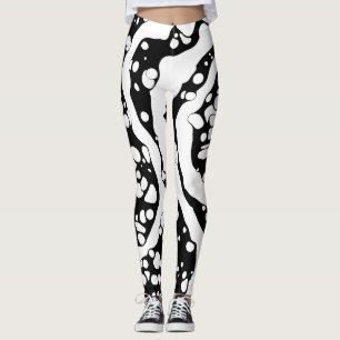 Black and White Abstraction Leggings