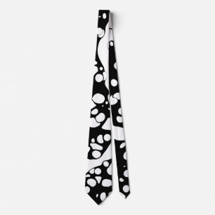 Black and White Abstraction Tie