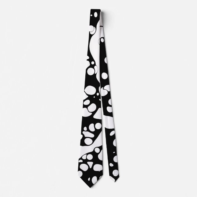 Black and White Abstraction Tie (Front)