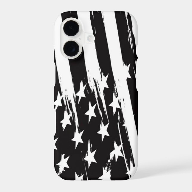 Black and White American Flag iPhone Case Mate Art (Back)