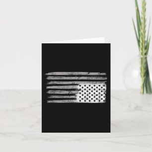 Black And White American Flag Resist Upside Down U Card