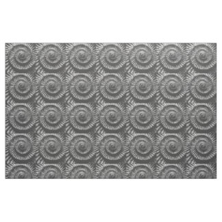 Black and white ammonite fabric
