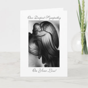 Black And White Angel Sympathy Card