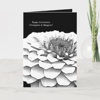 Black and White Anniversary Card