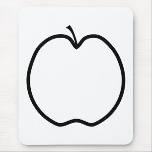 Black and White Apple. Mouse Mat