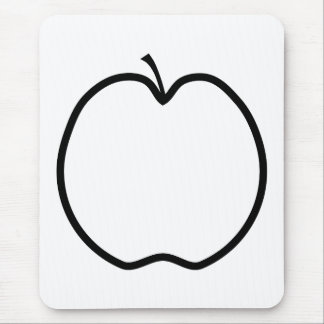 Black and White Apple. Mouse Mat