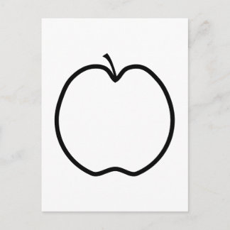 Black and White Apple. Postcard