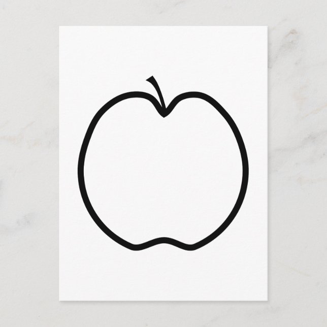 Black and White Apple. Postcard (Front)