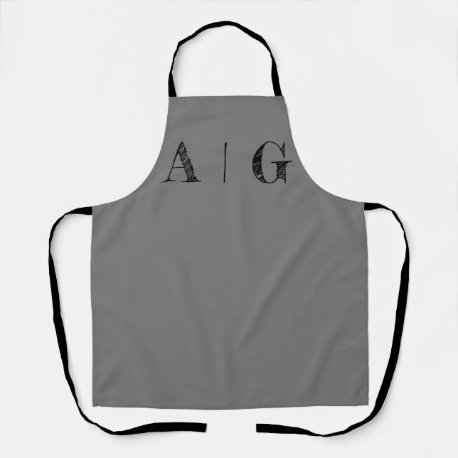 Black and White Apron- Customisable Apron (Front)