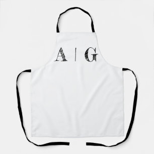 Black and White Apron- Customisable Apron