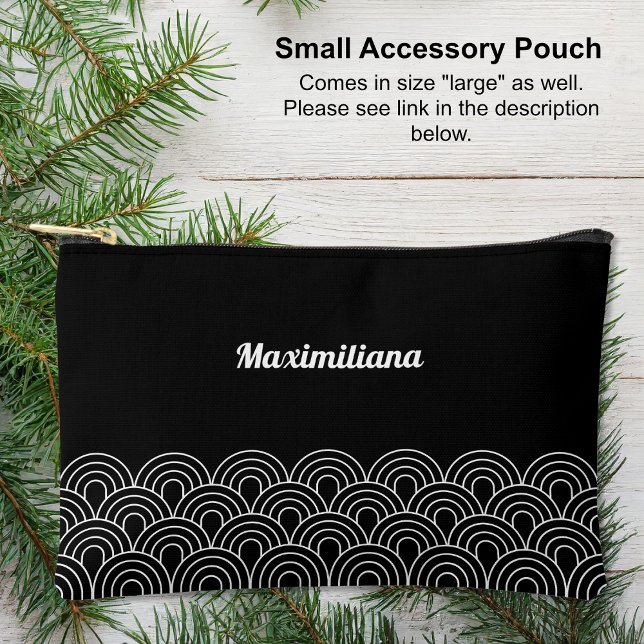 Black and White- Arches Glam Small Accessory Pouch (Black and White- Arches Glam Small Accessory Pouch)