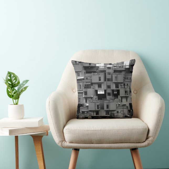 Black and White Architectural  Cushion (Chair)
