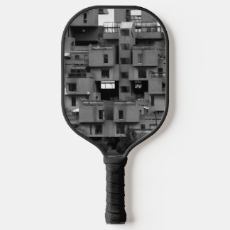 Black and White Architectural  Pickleball Paddle