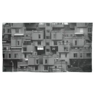 Black and White Architectural Pillowcase
