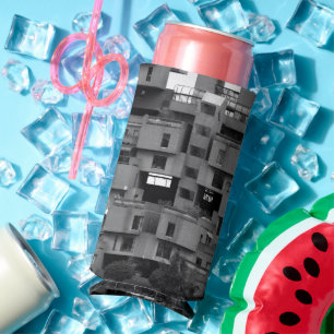Black and White Architectural Seltzer Can Cooler