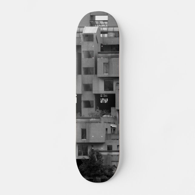 Black and White Architectural  Skateboard (Front)