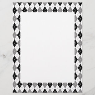 Black and White Argyle Pattern