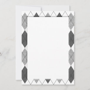 Black And White Argyle Pattern DIY Card
