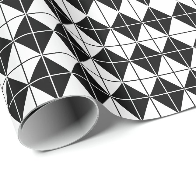 Black and White Argyle Pattern  Wrapping Paper (Roll Corner)