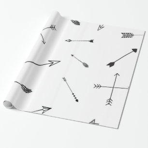 Black and white arrow gift wrap