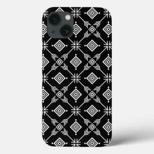 Black and White Arrow Tribal Print iPhone 13 Case