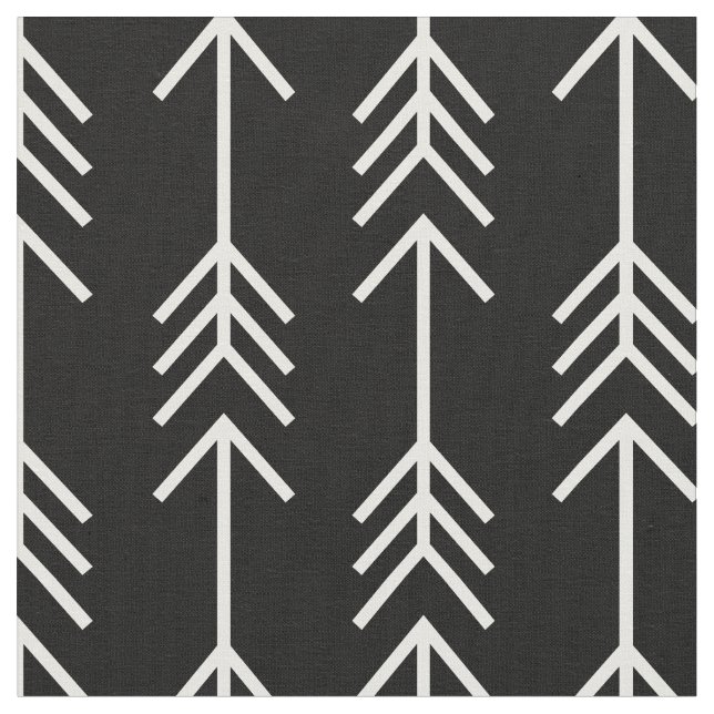 Black and White Arrows Fabric (Close Up)