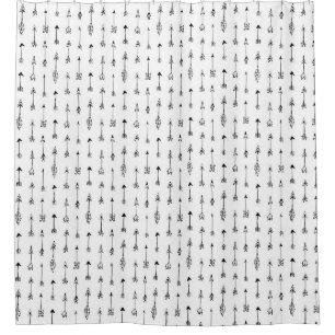Black and white arrows. Modern scandinavian Shower Curtain