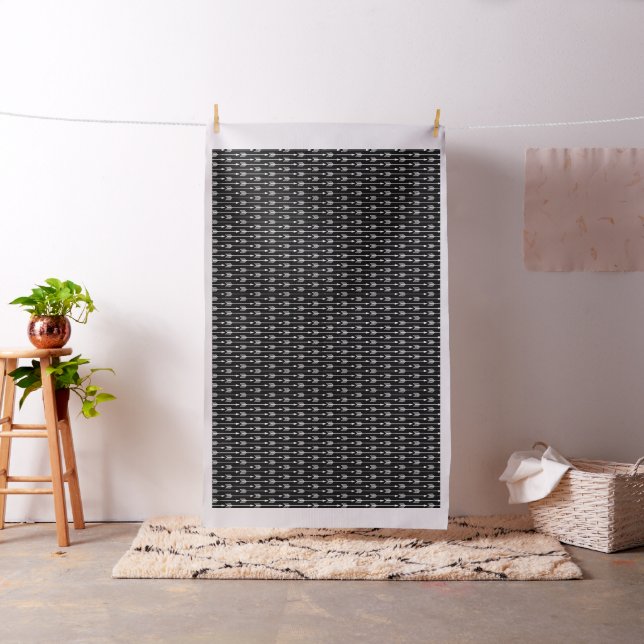 Black and White Arrows Pattern Fabric (In Situ)