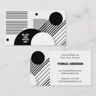 Black and White Art  Business Card