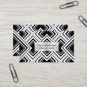 Black And White Art Deco Design Business Card