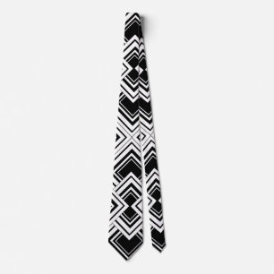 Black And White Art Deco Design Tie