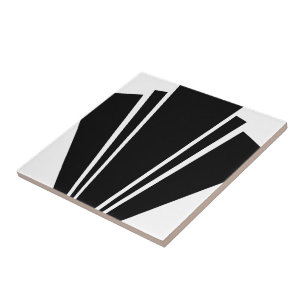 Black And White Art Deco Design Tile