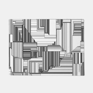 Black and White Art Deco Doormat