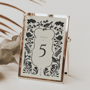Black and White Art Deco Table Number Card