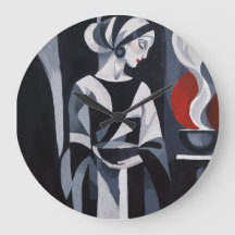 Black and White Art Deco Woman Wall Art