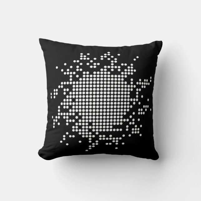 Black and White Art Design Abstract Pillow (Front)