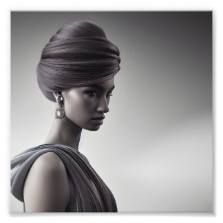 Black and white art photo print