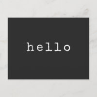 Black and White Art Typewriter Typography Hello