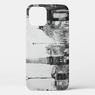 Black and white artistic paintings. iPhone 12 case