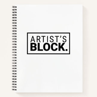 Black and White "Artist's Block" Spiral Notebook