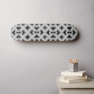 Black And White Artwork Skateboard