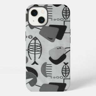 Black and White Atomic Pattern iPhone 6 Case