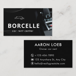 Black and white automotive dynamic business card