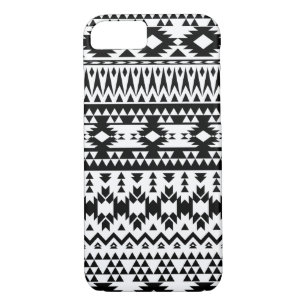 Black and White Aztec geometric vector pattern iPhone 8/7 Case